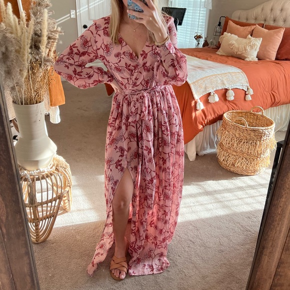 Pink Lily Floral Maxi Dress - Picture 3 of 8